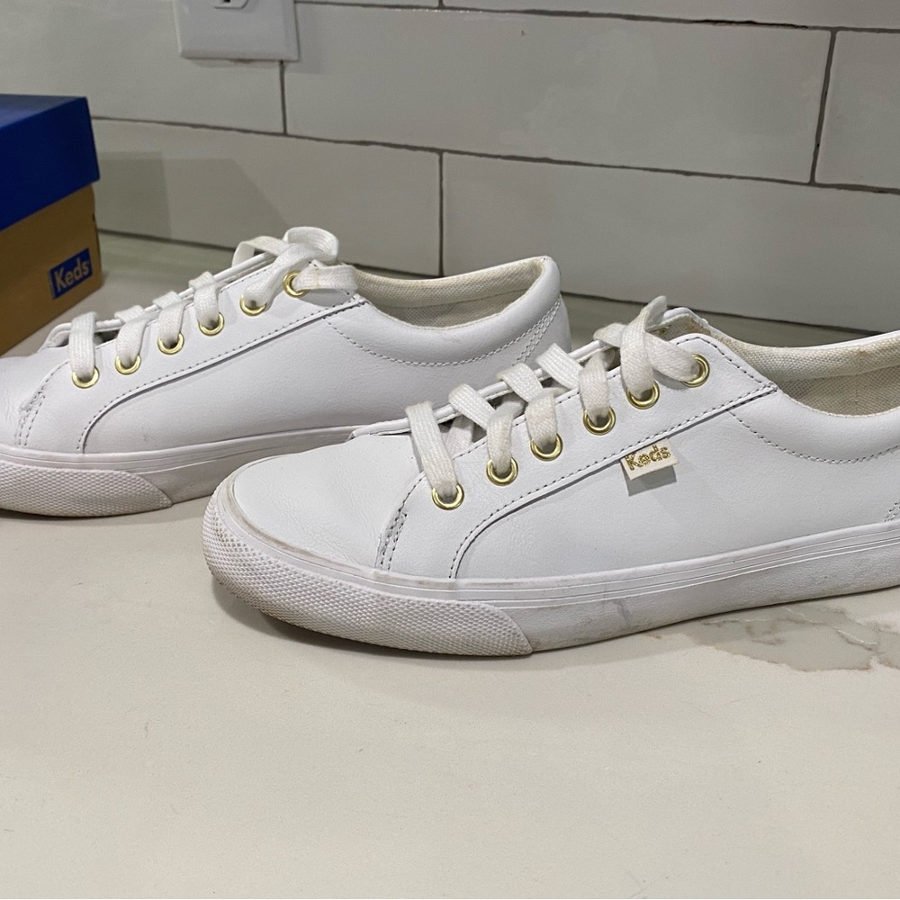 White Leather Keds